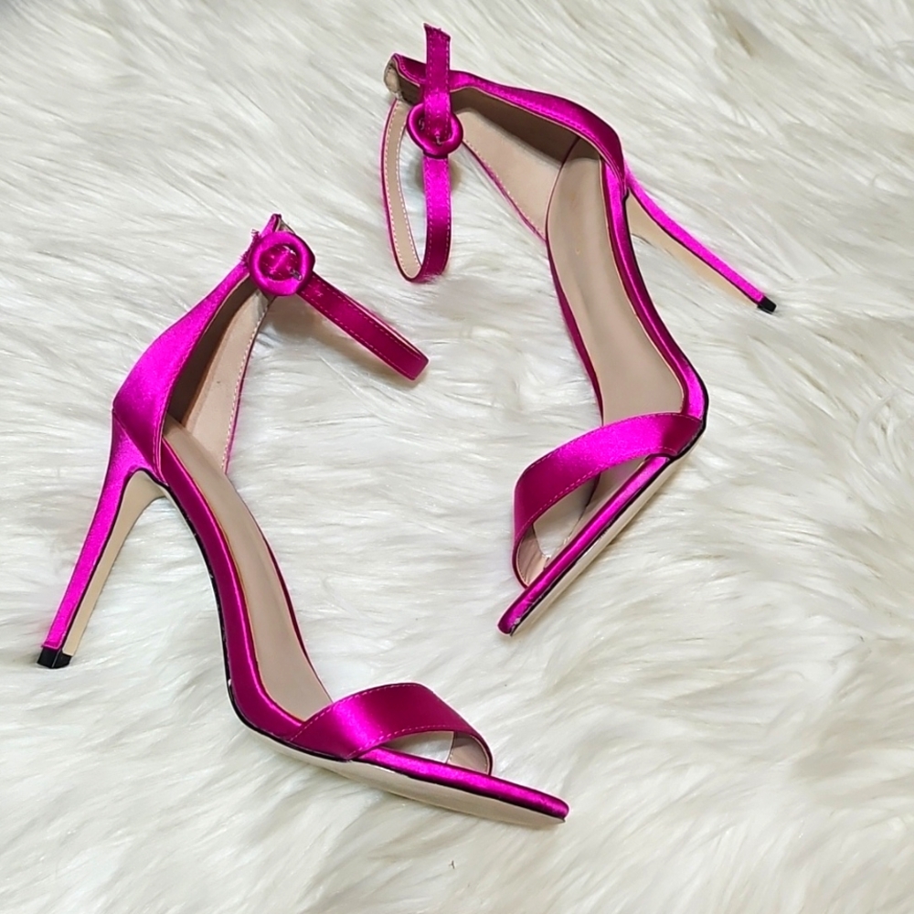 Aldo Fuschia Satin Heels